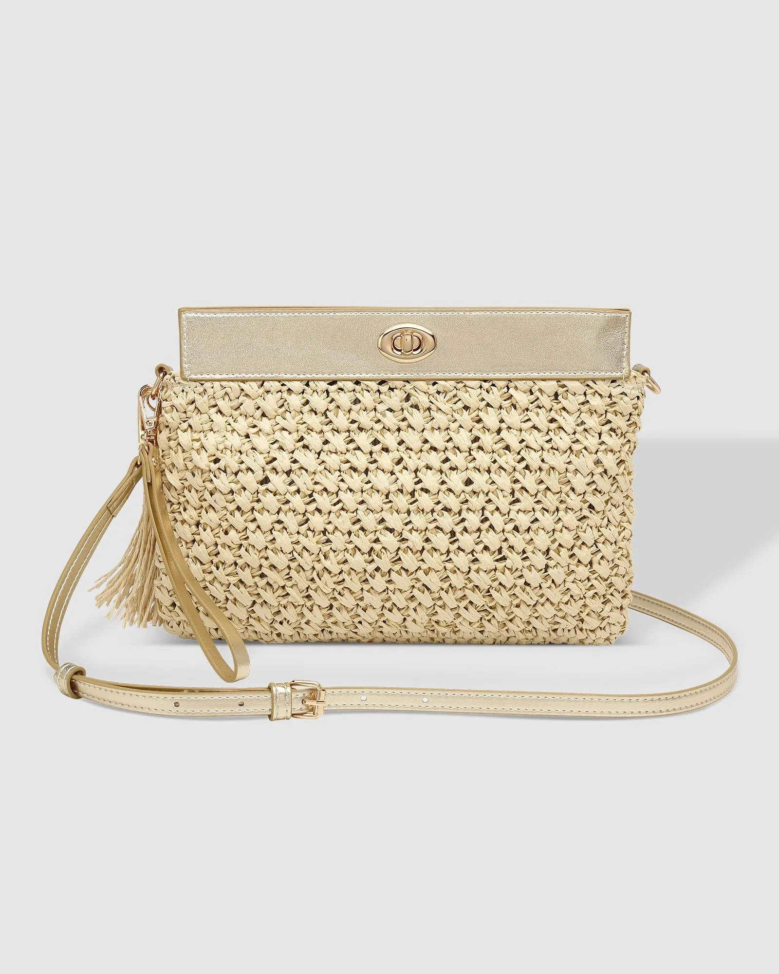 Fern Raffia Clutch