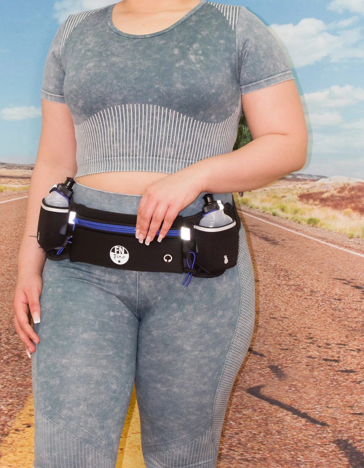 Fino B4502 Hiking & Jogging Waist Bag with Water Bottle Holders