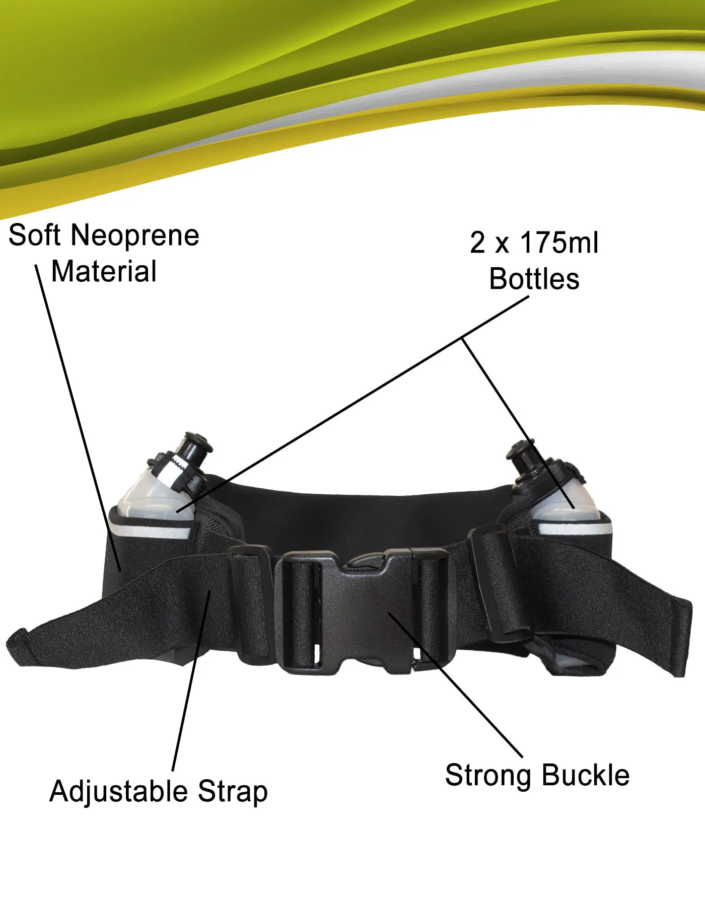 Fino B4502 Hiking & Jogging Waist Bag with Water Bottle Holders