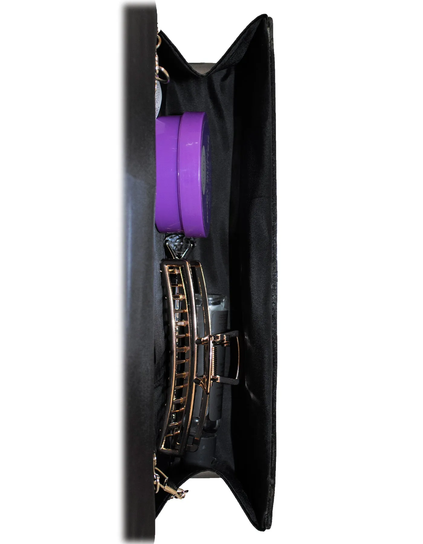 Fino T882 Elegant & Fancy Women’s Satin Clutch Bag with Chain