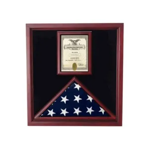 Flag and Document Case - Vertical 8 1/2 x 11 Document - Fit 3" x 5" flag or Fit 5" x 8" flag or Fit 5" x 9.5" flag.