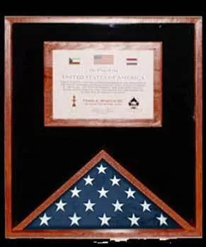 Flag Connections Flag Display Cases with Certificate Holder