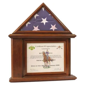 Flags Connections Flag Display Case with Certificate & Document Holder Frame.