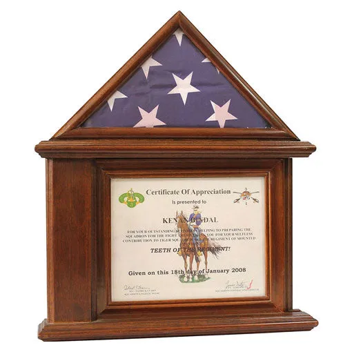 Flags Connections Flag Display Case with Certificate & Document Holder Frame.