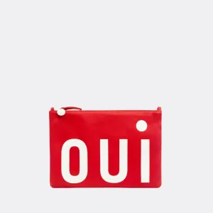 Flat Clutch with Tabs (Cherry Red Oui)