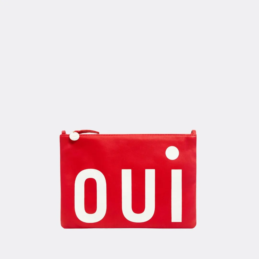 Flat Clutch with Tabs (Cherry Red Oui)