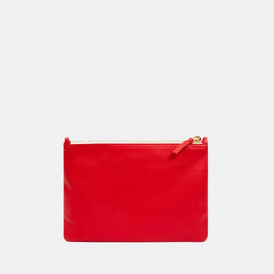 Flat Clutch with Tabs (Cherry Red Oui)