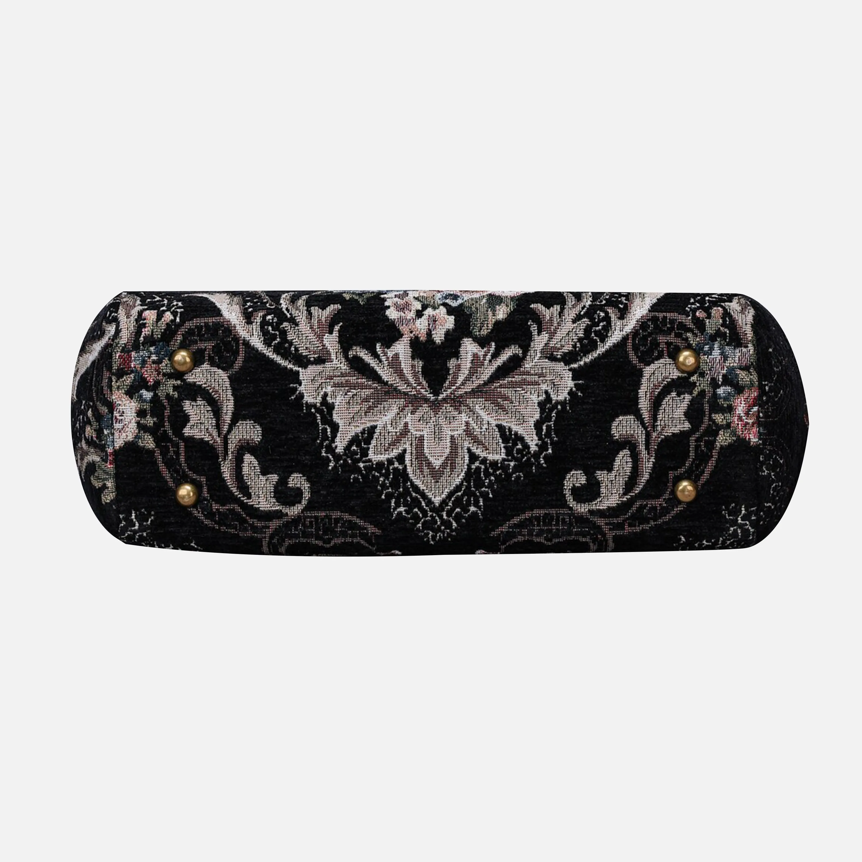 Floral Black Top Handle Purse