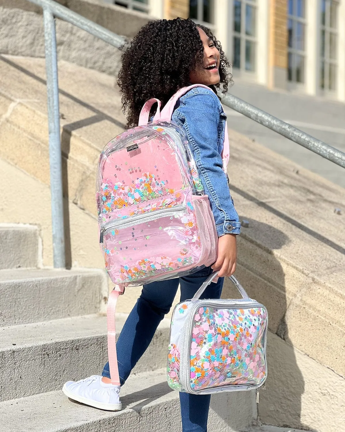 Flower Shop Confetti Clear Backpack