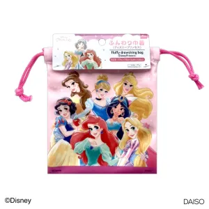 Fluffy Drawstring Bag-Disney Princess-