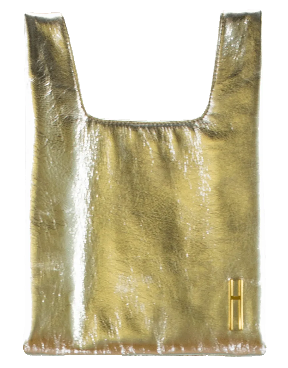 Foiled Leather Mini Shopper