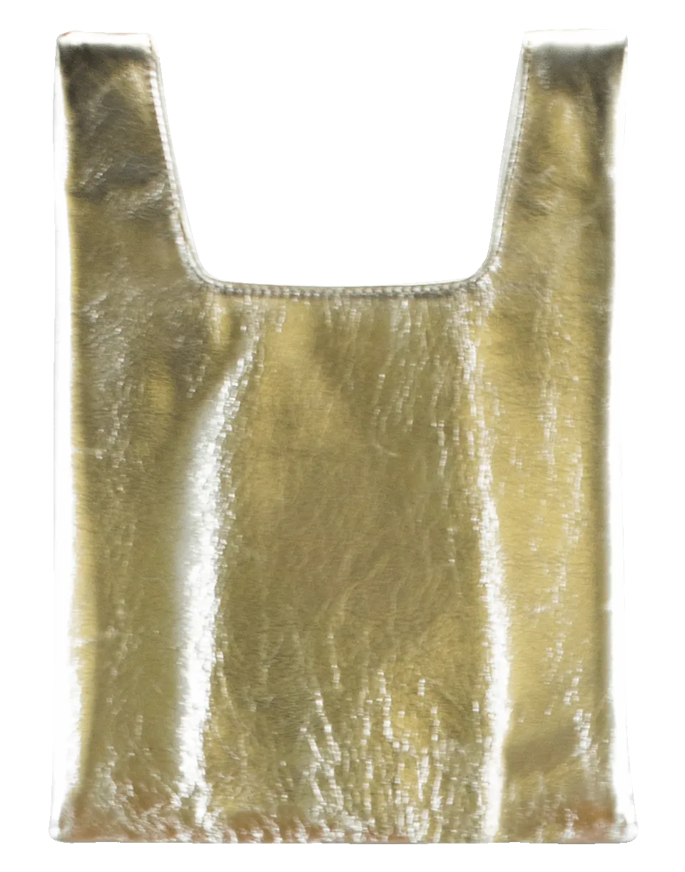 Foiled Leather Mini Shopper