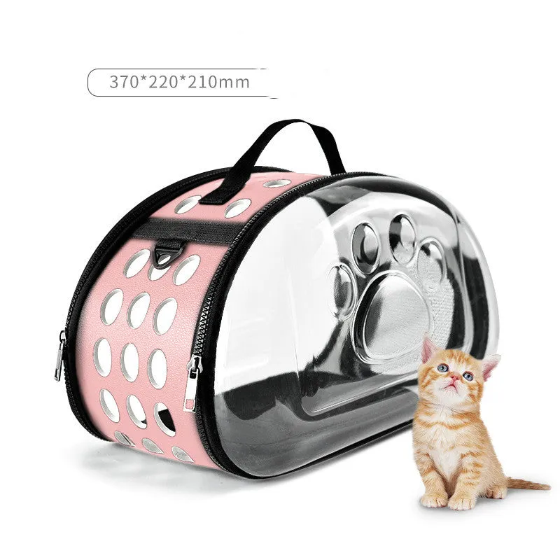 Foldable Cat Bag Breathable Portable Pet Carrier Bag Outdoor Travel Handbag for Cat Dog | Brodtica.com