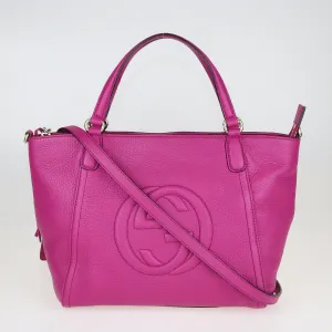 Fuchsia Interlocking GG Soho Bag