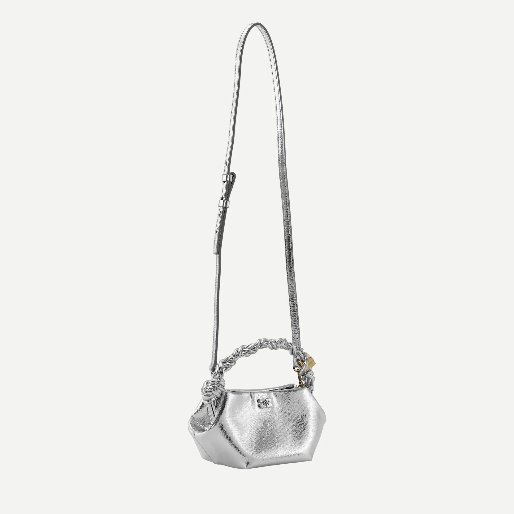 Ganni Bou Bag Mini Metalic - Silver