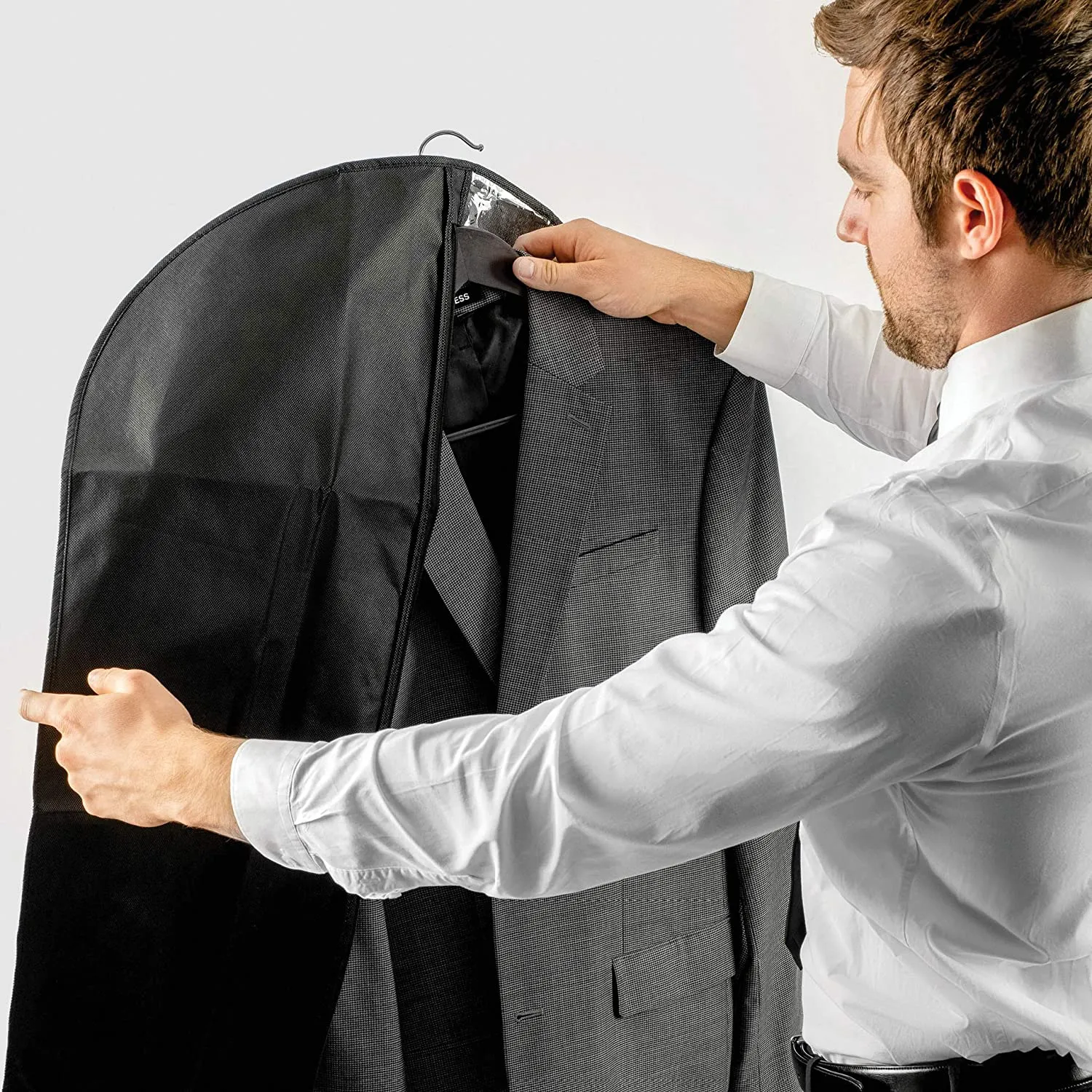 Garment Bag Sturdy Suit Dress Cover for with a Clear Panel for Easy Viewing