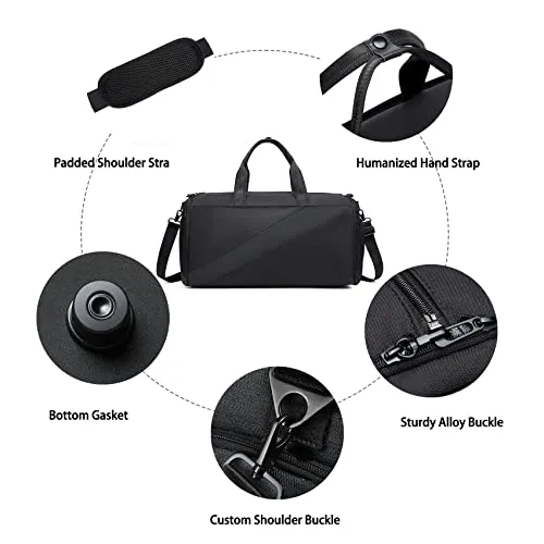 Garment Bags for Travel,Carry on Suit Bags for Men Travel,Garment Bag with Shoe Compartment,2 in 1 Waterproof Convertible Garment Bag with Shoulder Strap Black