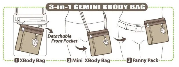 Gemini Crossbody - Brown