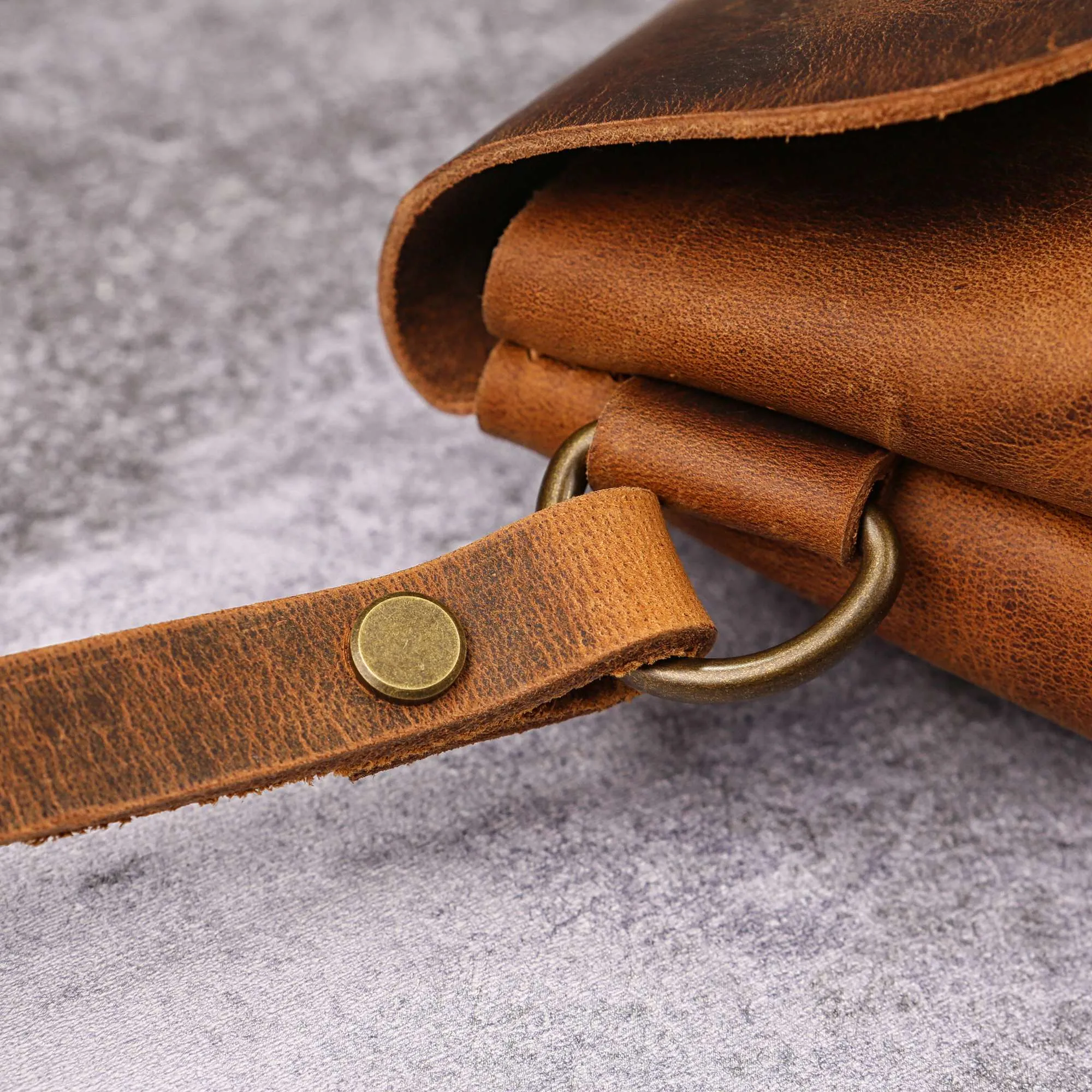 Genuine leather designer crossbody fanny pack for men