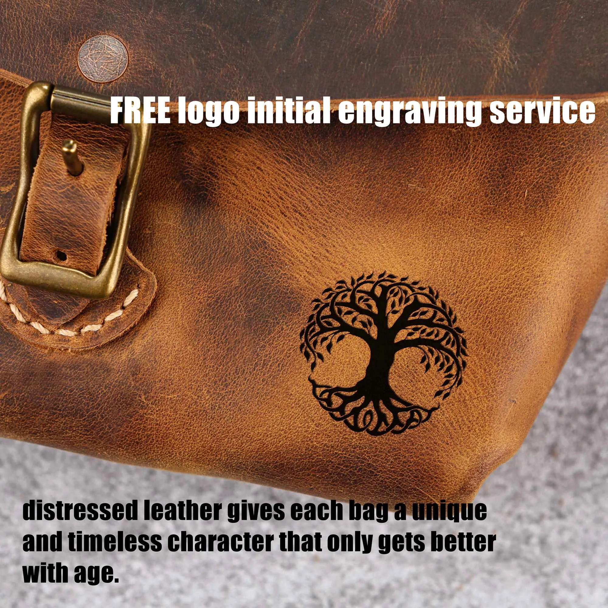 Genuine leather designer crossbody fanny pack for men