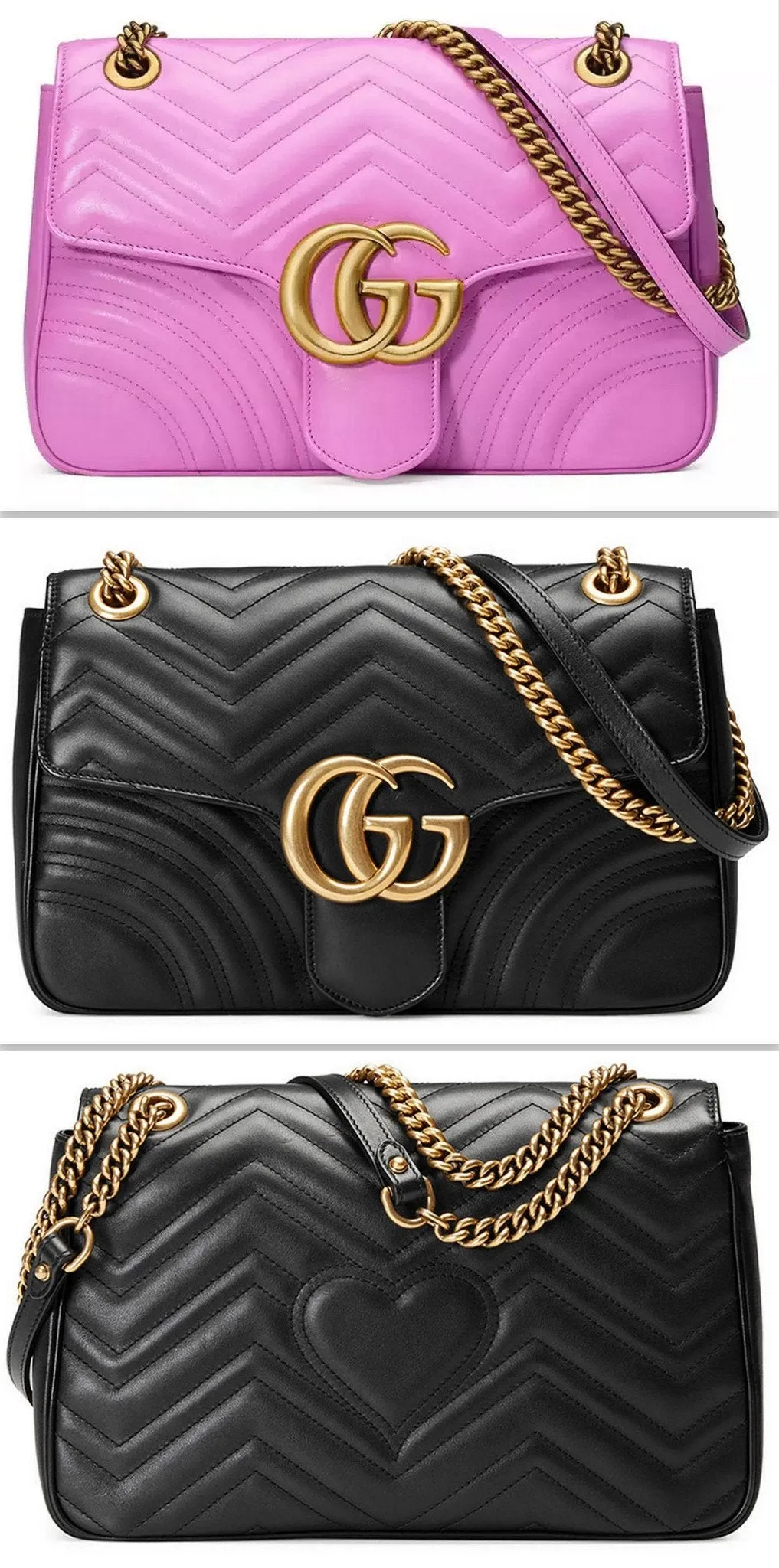 GG Marmont 2.0 Medium Quilted Shoulder Bag in Pink or Black