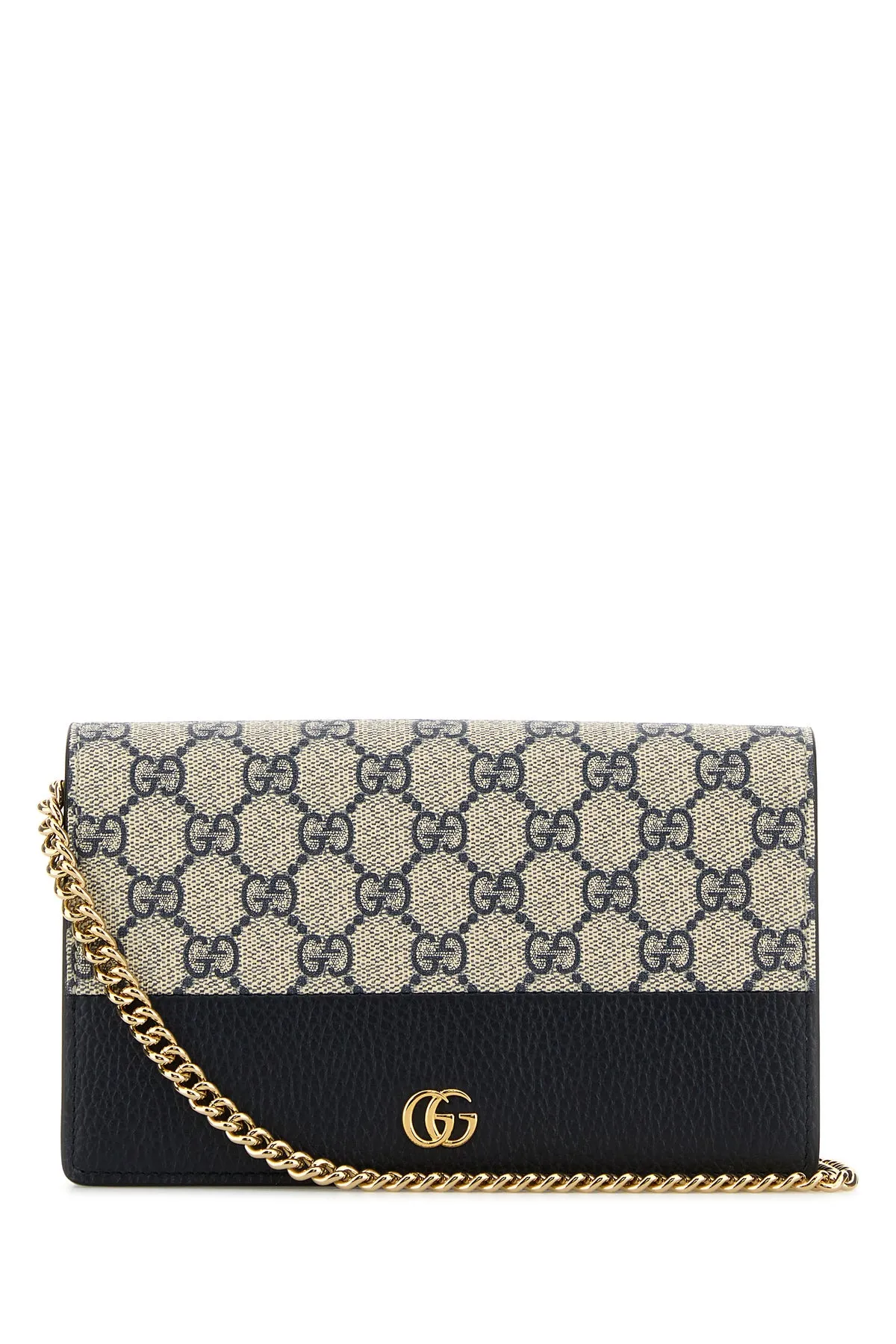 GG Supreme fabric and leather mini GG Marmont clutch