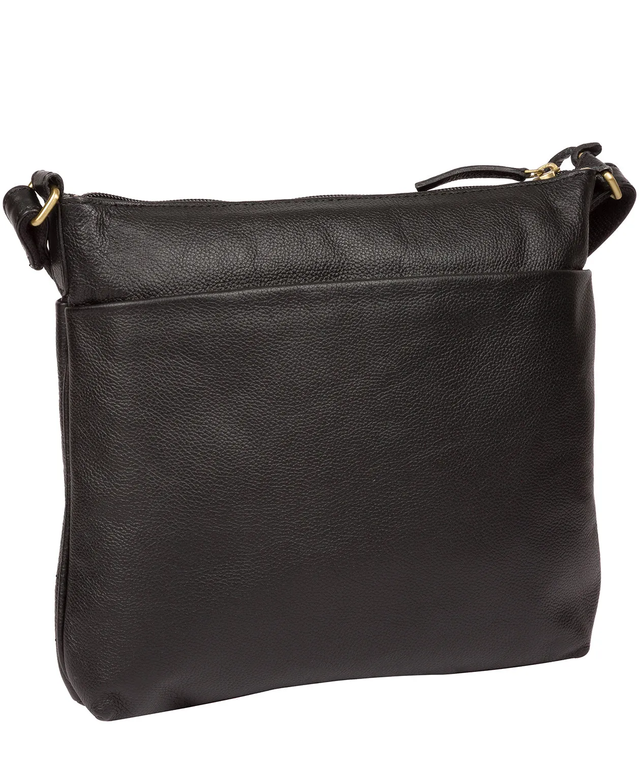 'Gianna' Black Leather Cross Body Bag