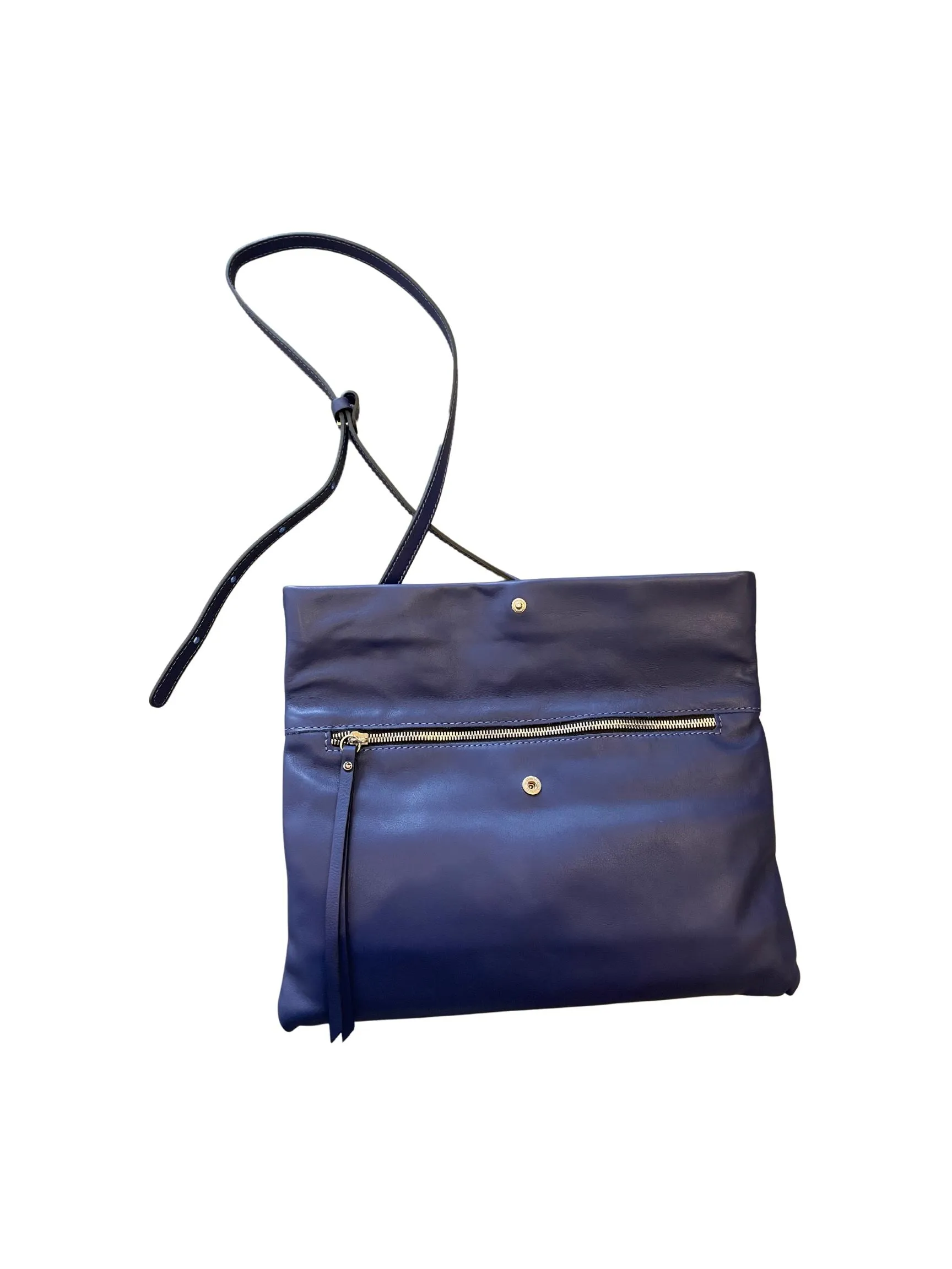 Gianni Chiarini Medium Leather Clutch/Crossbody/Shoulder Bag - Blue