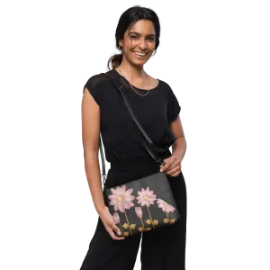 Gold Floral Center Crossbody Bag