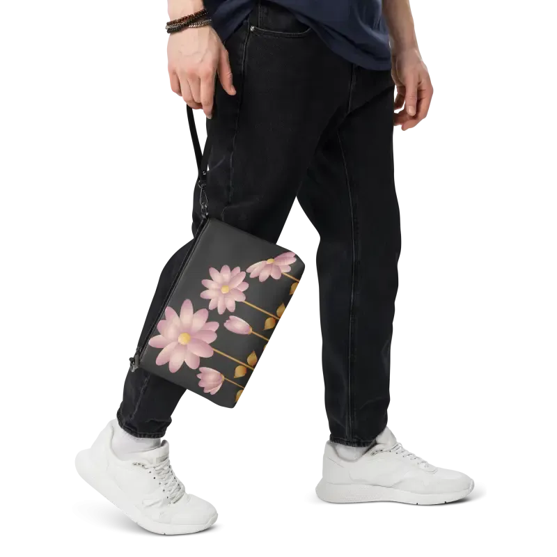 Gold Floral Center Crossbody Bag