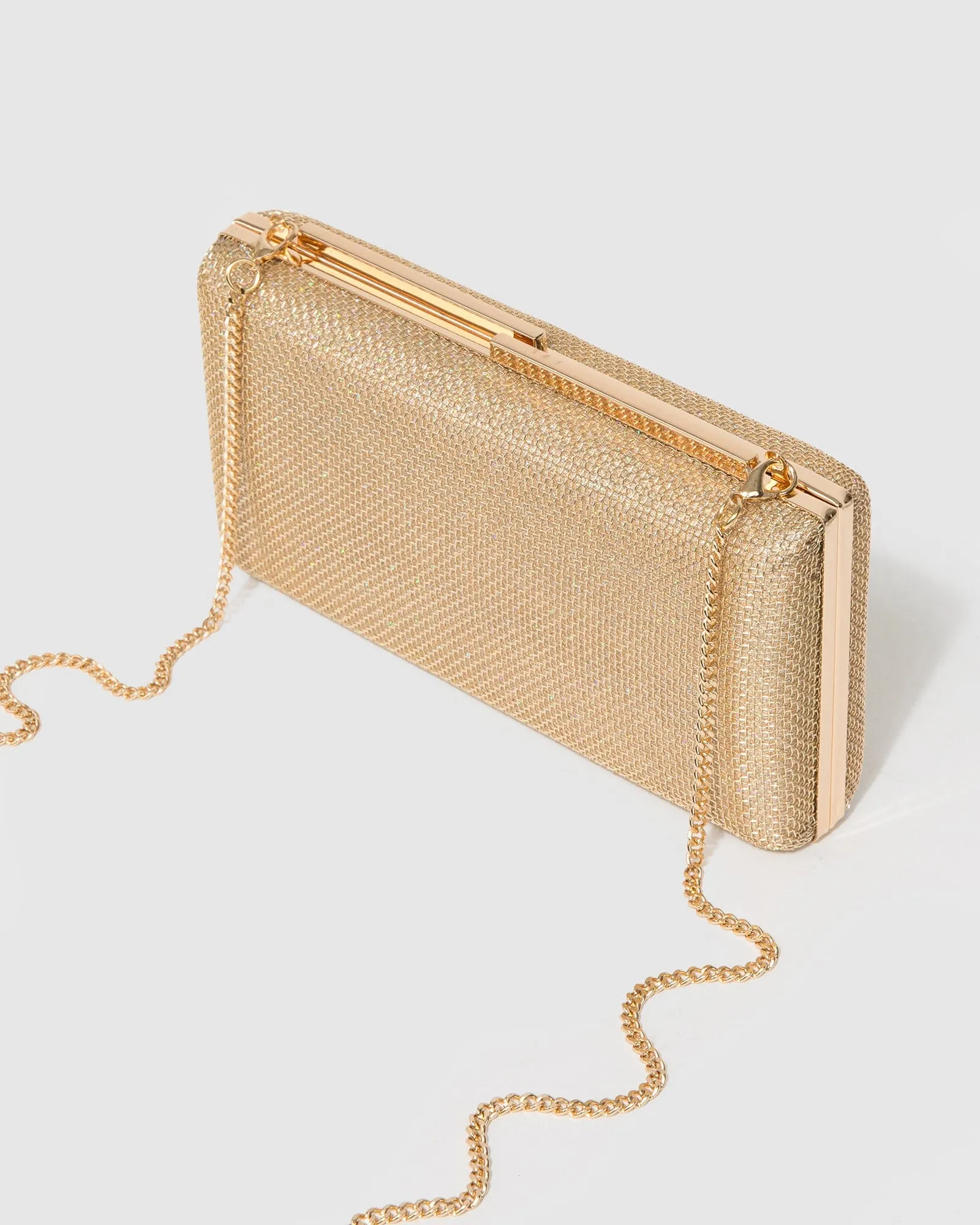 Gold Lulu Clutch Bag
