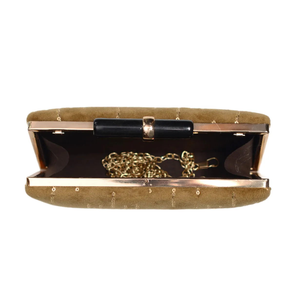 Golden Sequins Embroidery Party Clutch
