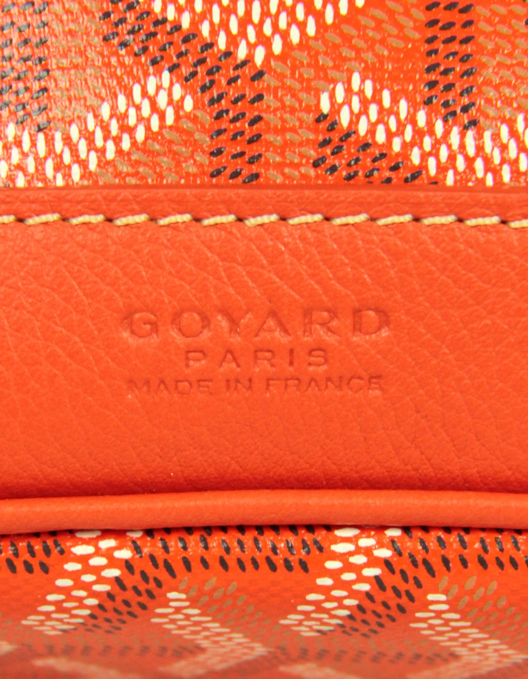 Goyard NEW Orange Goyardine Petit Flot PM Bucket Bag