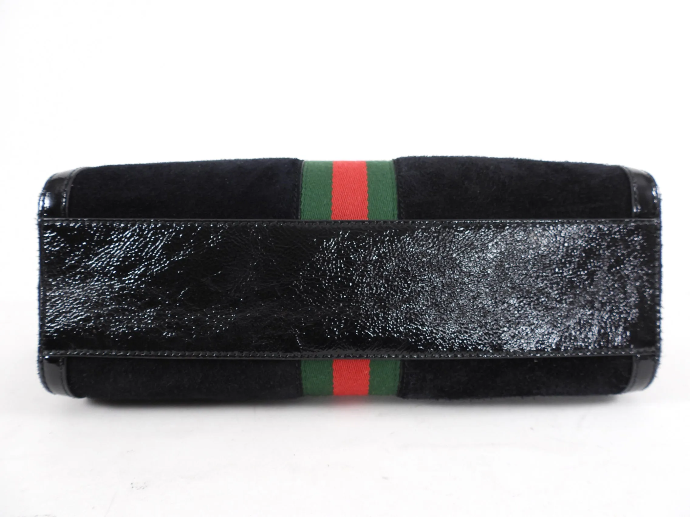 Gucci Black Suede and Patent Ophidia Doctor Bag