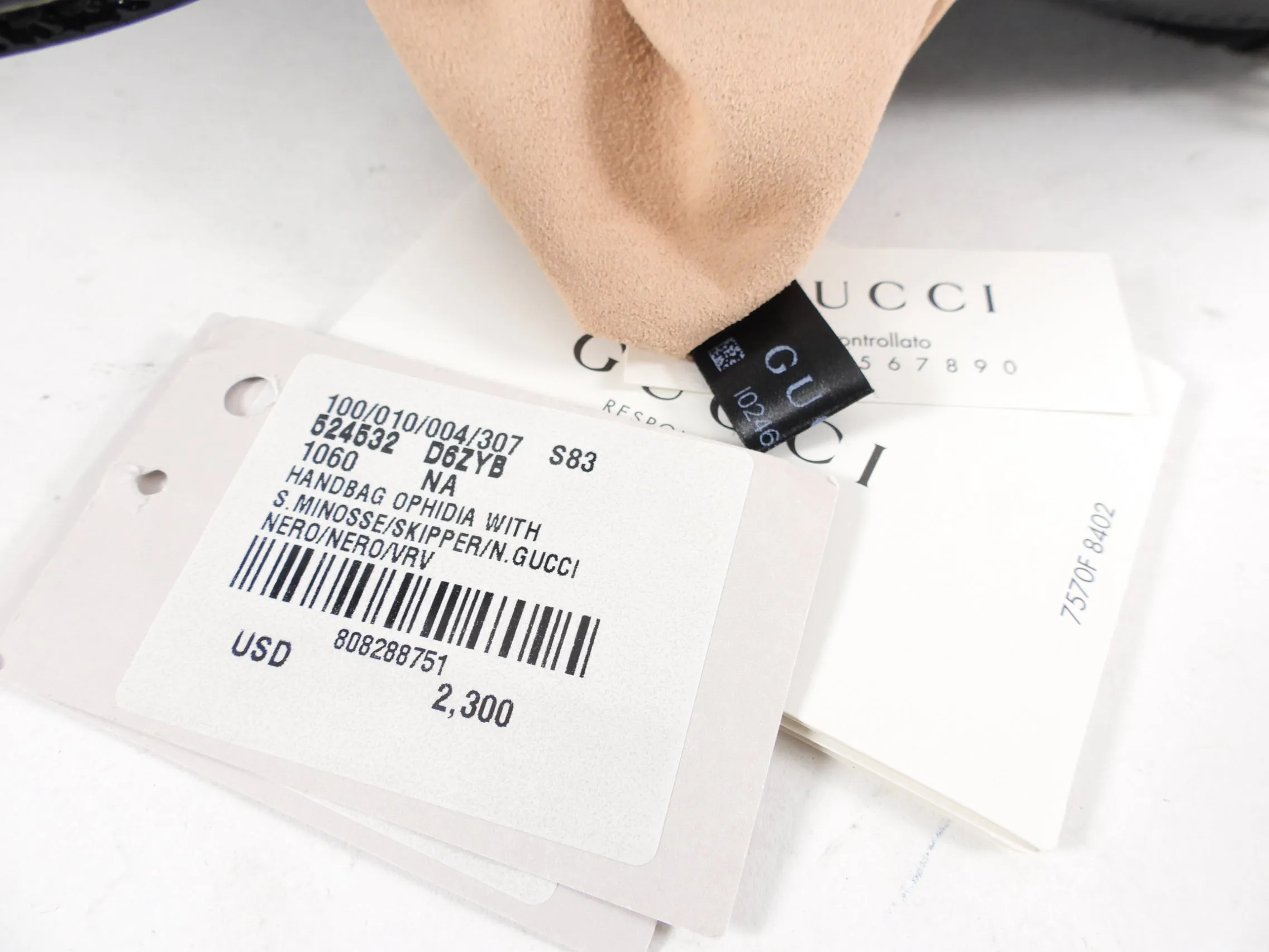 Gucci Black Suede and Patent Ophidia Doctor Bag