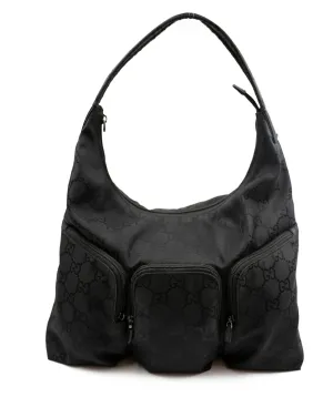 Gucci Canvas Vintage Black Tote ADL2070