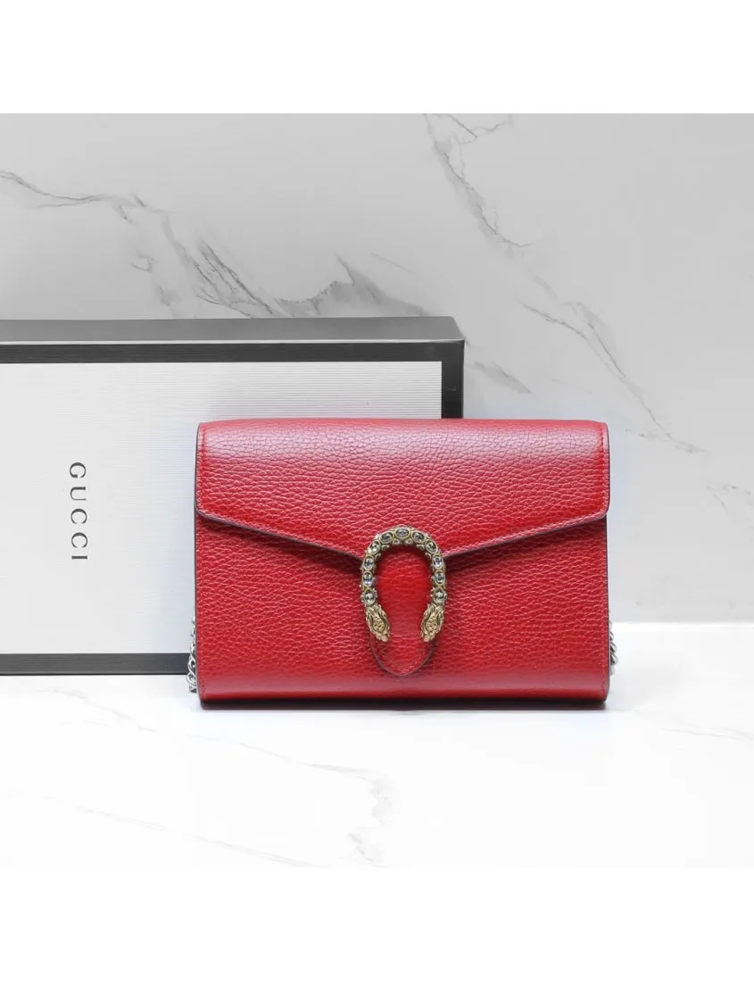 Gucci Dionysus Collection Chain Leather Mini Bag