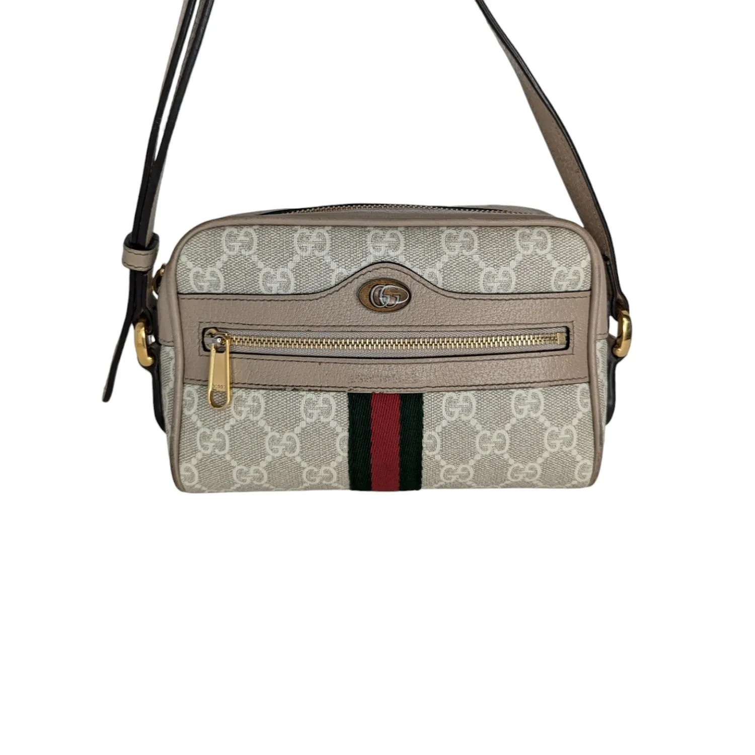 Gucci GG Supreme Monogram Web Mini Ophidia Crossbody