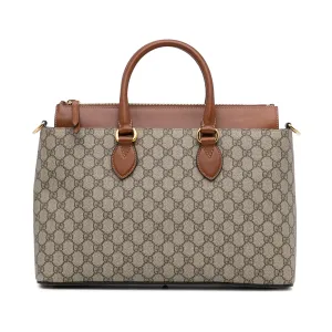 Gucci Linea A Zip Brown GG Supreme Canvas