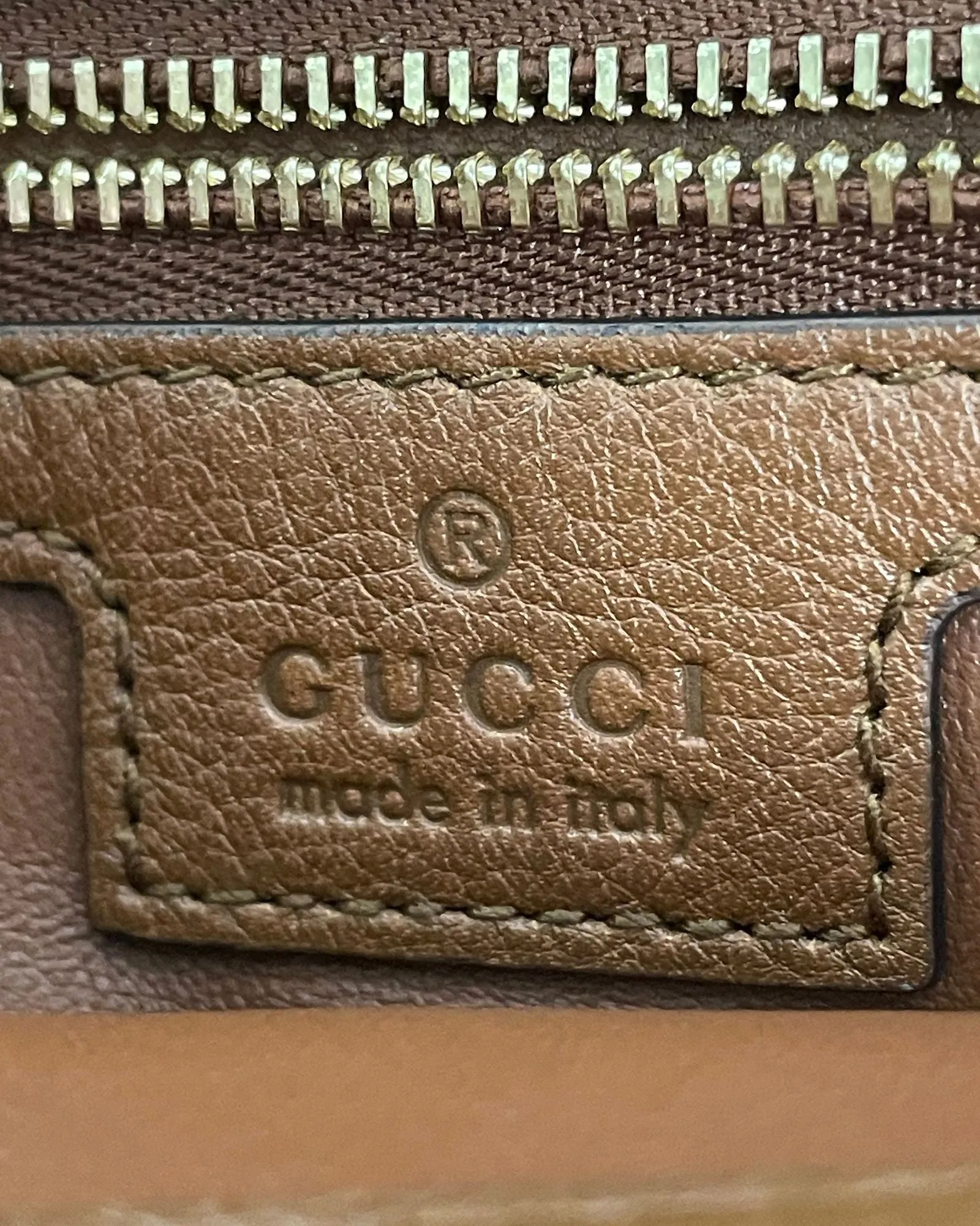 Gucci Medium Blondie Crossbody Bag in Brown Leather
