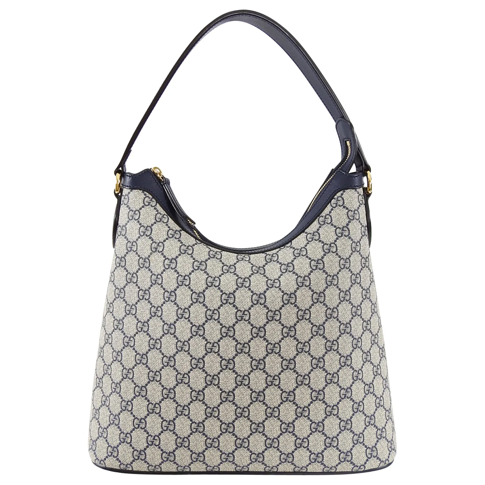Gucci Navy Supreme Monogram GG Logo Top Handle Bag
