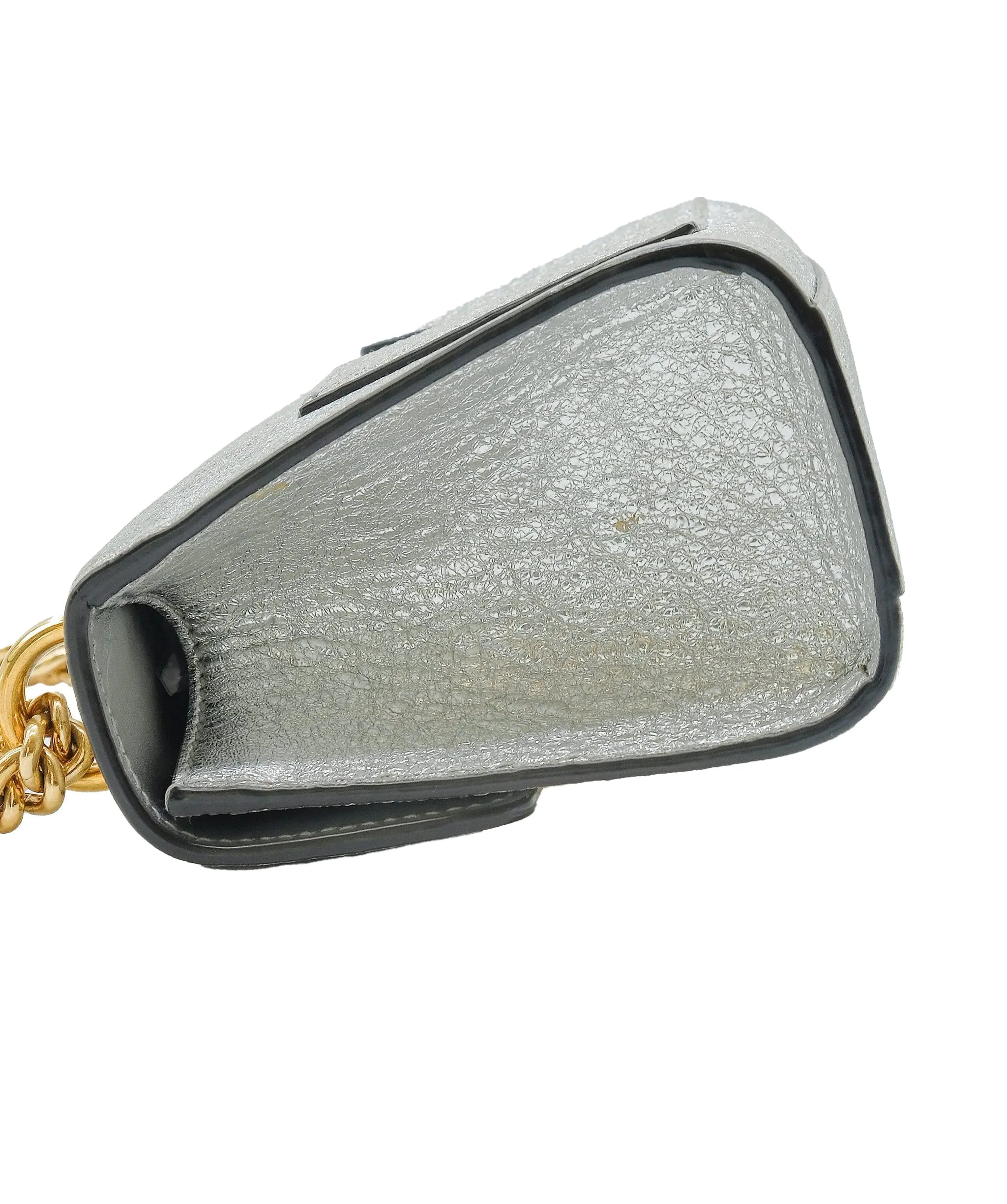 Gucci Padlock Shoulder Silver Leather ASC5322