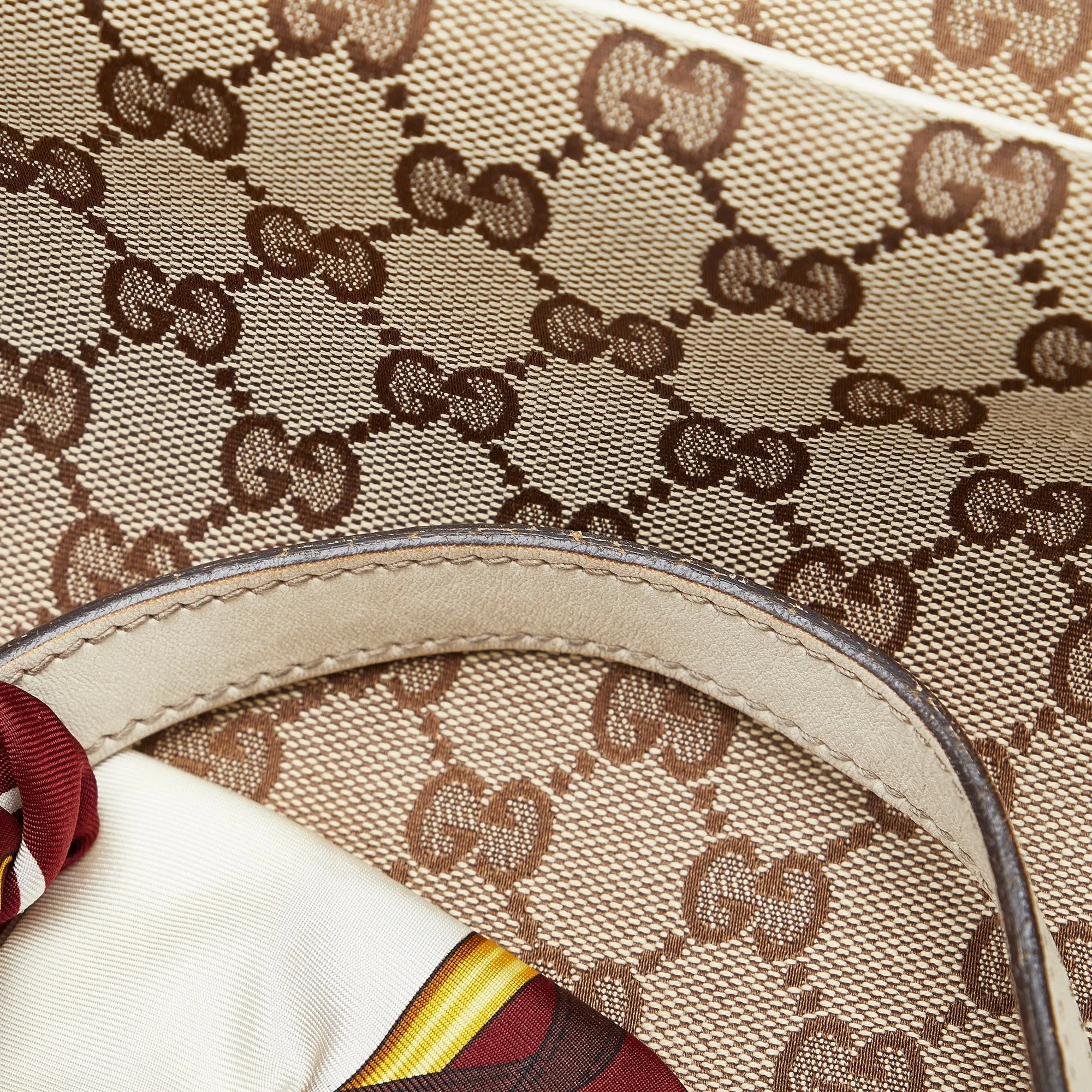Gucci Positano Tote Bag Brown GG Canvas