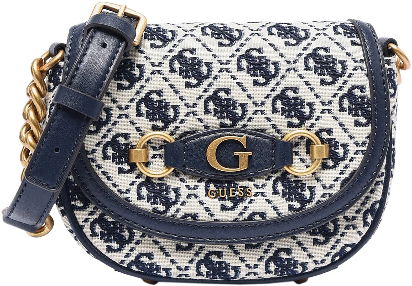 Guess Izzy Crossbody Bag In Navy Beige For Women