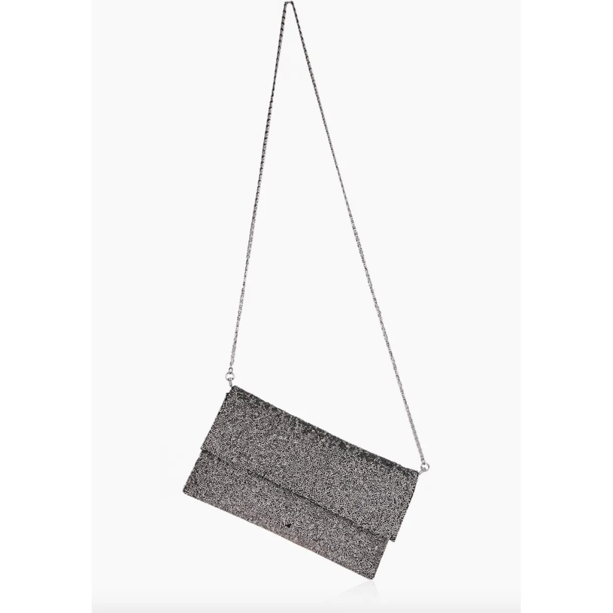 Gunmetal Beaded Glam Clutch