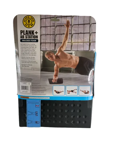Gym Contoured Plank & Ab Station w/ BONUS 14-Exercise Stretch Band
