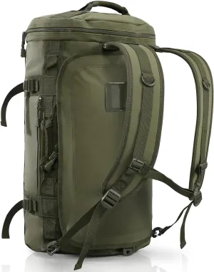 Haimont Sports Bag Men's Travel Bag, Convertible Travel Duffel Sports Bags with Shoe Compartment, Large Heavy Duty Weekender Bag, Waterproof, Army Green, 45L