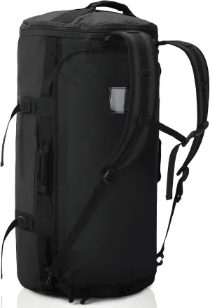 Haimont Sports Bag Men's Travel Bag, Convertible Travel Duffel Sports Bags with Shoe Compartment, Large Heavy Duty Weekender Bag, Waterproof, black, 90L, Pack sack