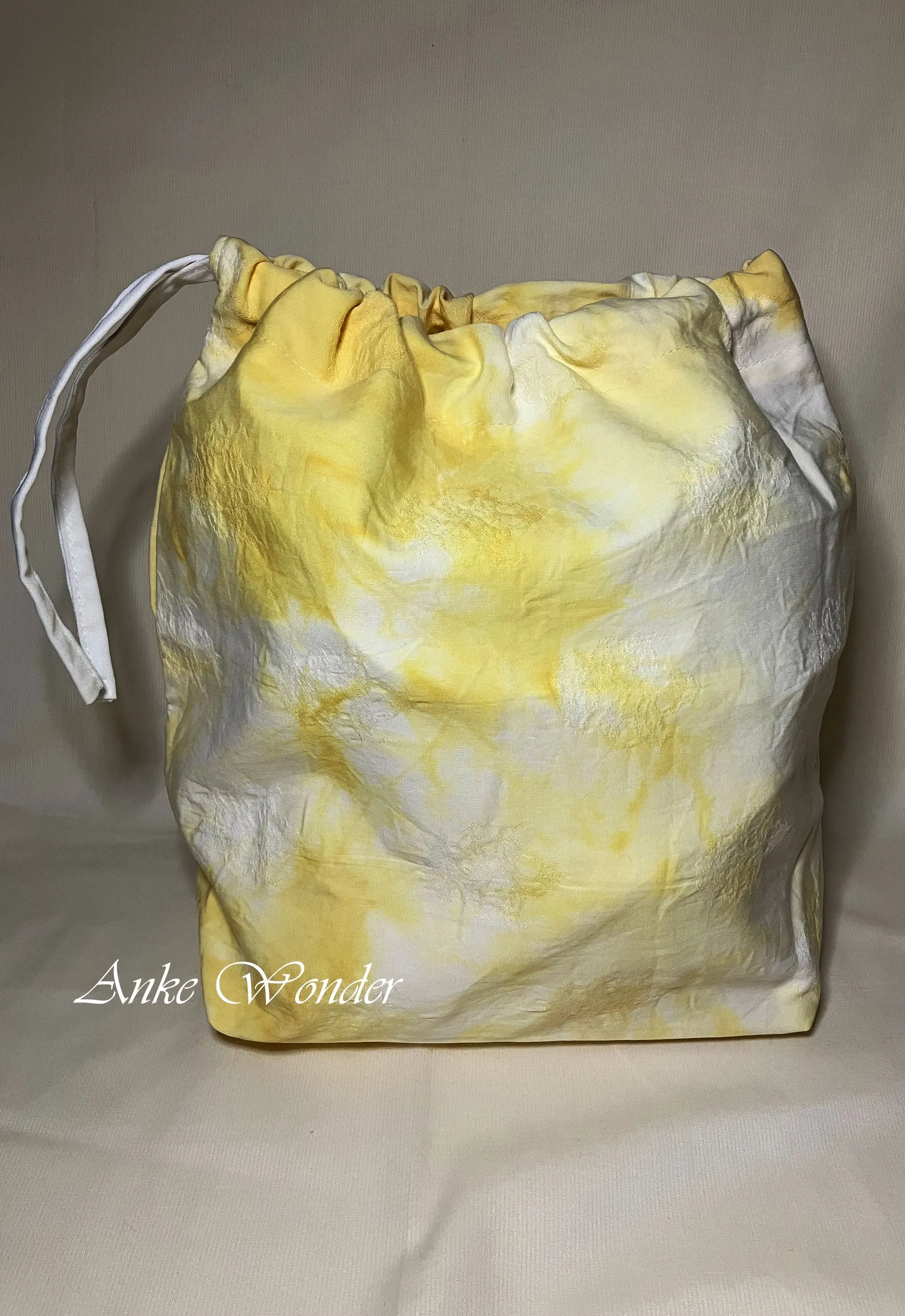Hand-Painted Hedgehog Drawstring Bag Naturally Dyed