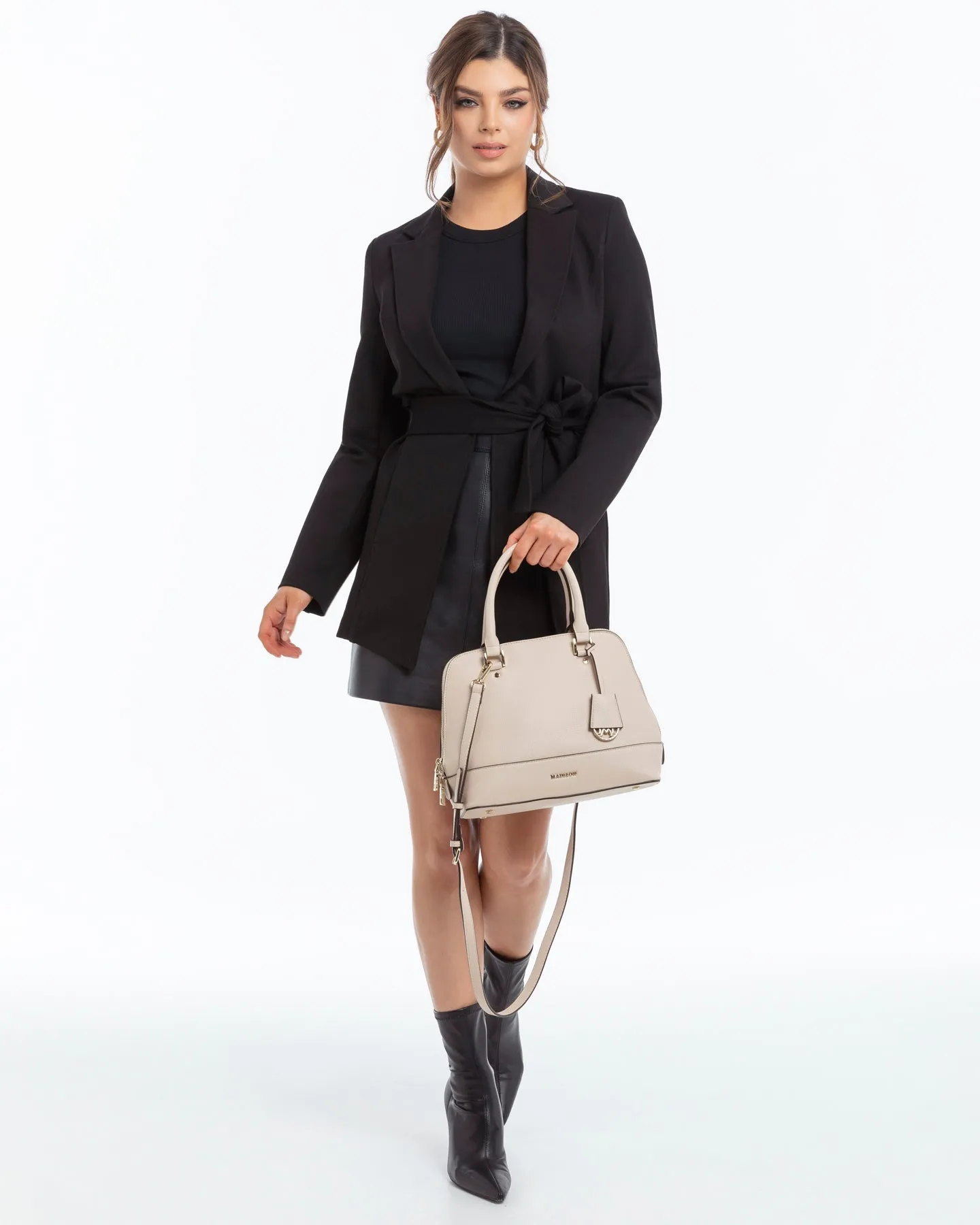 Handbag, Wallet, Coinpurse & Personalisation Charm Giftbox - Grace Dome Satchel & Mini Coinpurse